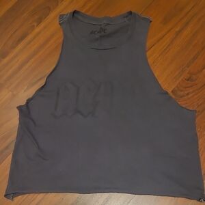 AC/DC Charcoal Grey Purple Sleeveless Band Tank From Lucky Brand